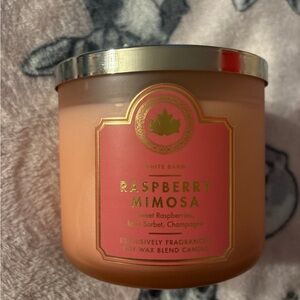 White Barn Raspberry Mimosa Candle in Pink and Gold
